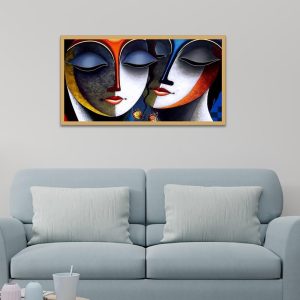 Silent Whispers Romantic Canvas Wall Painting